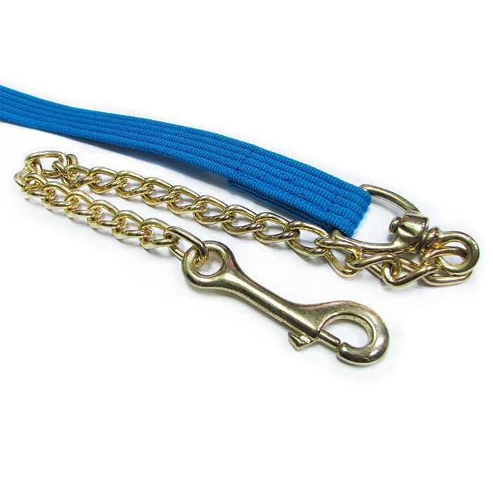 Cuerda azul adiestramiento con cadena 8,50 mt.