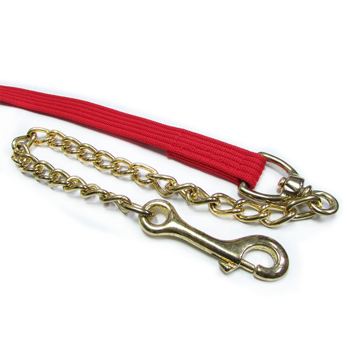 Cuerda roja adiestramiento con cadena 8,50 mt.