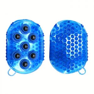 Masajeador goma con bolitas roma azul